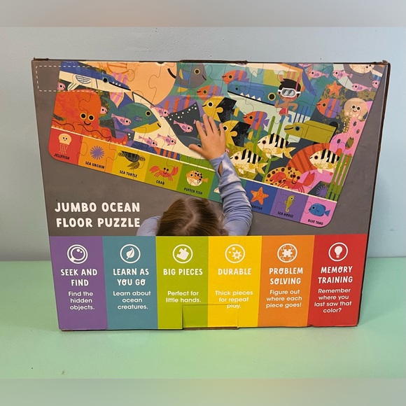 Little Buffalo 50piece Jumbo Floor Puzzle,Ocean Theme,Seek&Find, BNIB Kid puzzle - Picture 2 of 2